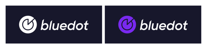 New bluedot logo with dark background